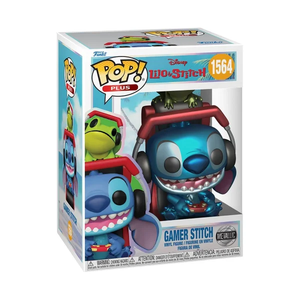 Funko Pop! PLUS Lilo & Stitch Gamer Stitch Metallic