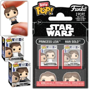 Funko Bitty Pop! Star Wars: The Empire Strikes Back Princess Leia and Han Solo 2-Pack