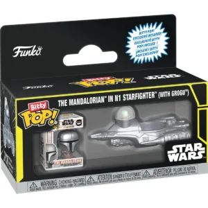 Funko Bitty Pop! RIDES Star Wars: The Mandalorian The Mandalorian in N-1 Starfighter (with Grogu)