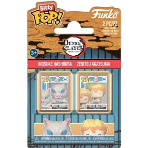 Funko Bitty Pop! Demon Slayer Inosuke Hashibira and Zenitsu Agatsuma 2-Pack